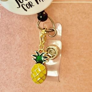 Pineapple charm! Perfect for work badges and keychains!